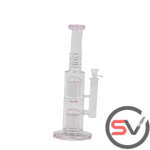 JELLYFISH DOUBLE CHAMBER GLASS PIPE 14inch